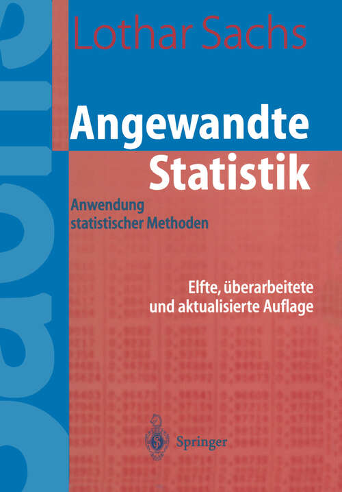 Book cover of Angewandte Statistik (11. Aufl. 2004)