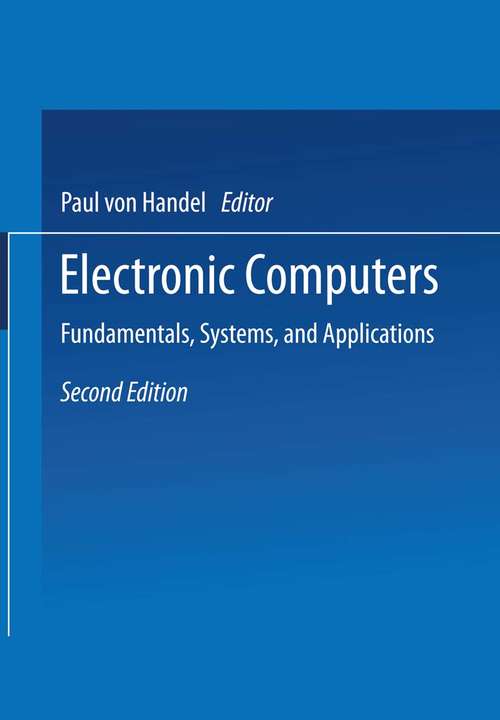 Book cover of Electronic Computers: Fundamentals, Systems, and Applications (pdf) (2nd ed. 1962)