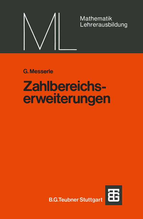 Book cover of Zahlbereichserweiterungen (1975) (Mathematik für die Lehrerausbildung)