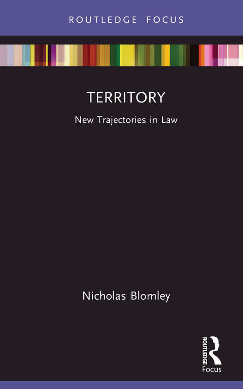 Book cover of Territory: New Trajectories in Law (New Trajectories in Law)