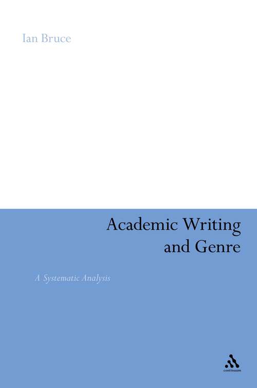Book cover of Academic Writing and Genre: A Systematic Analysis