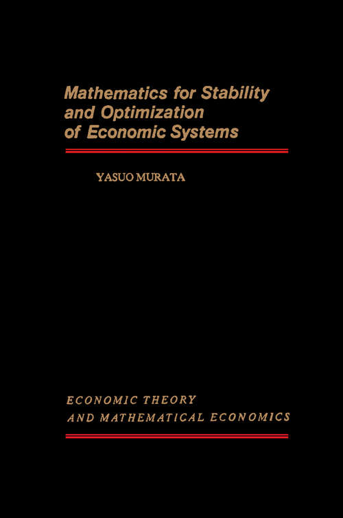 Book cover of Mathematics for Stability and Optimization of Economic Systems