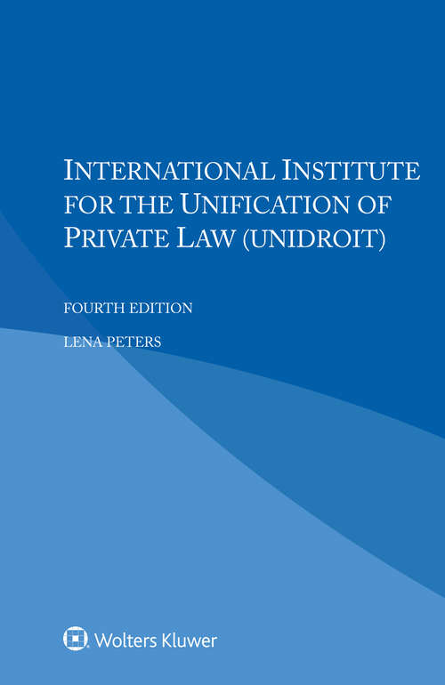 Book cover of International Institute for the Unification of Private Law (UNIDROIT) (4)