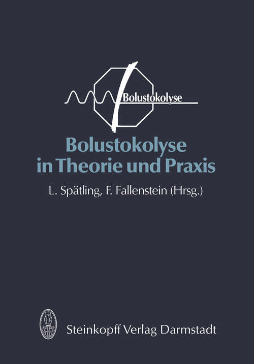 Book cover of Bolustokolyse in Theorie und Praxis (1993)
