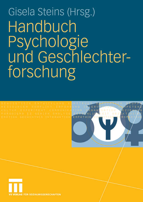 Book cover of Handbuch Psychologie und Geschlechterforschung (2010)