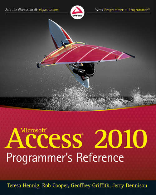 Book cover of Access 2010 Programmer's Reference