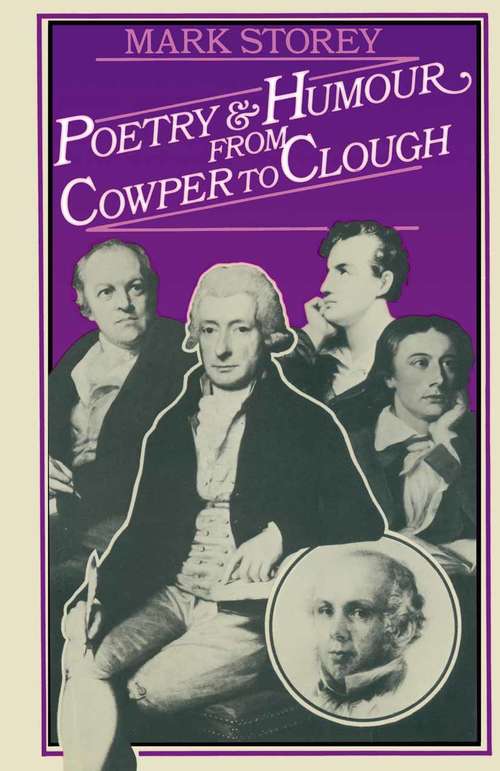 Book cover of Poetry and Humour from Cowper to Clough (1st ed. 1979)
