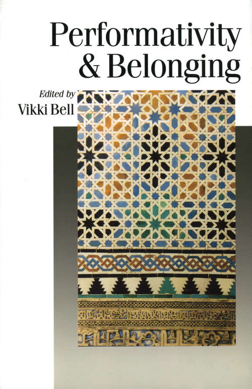 Book cover of Performativity & Belonging (PDF)