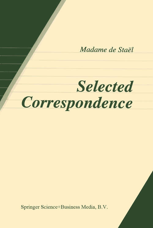 Book cover of Selected Correspondence (2000)