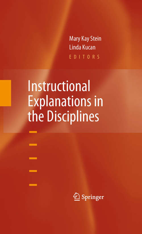 Book cover of Instructional Explanations in the Disciplines (2010)