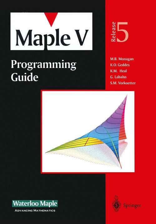 Book cover of Maple V Programming Guide: for Release 5 (3rd ed. 1998)