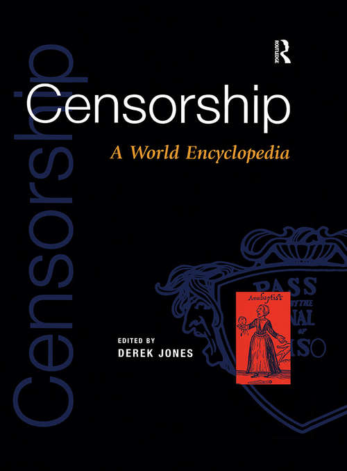 Book cover of Censorship: A World Encyclopedia