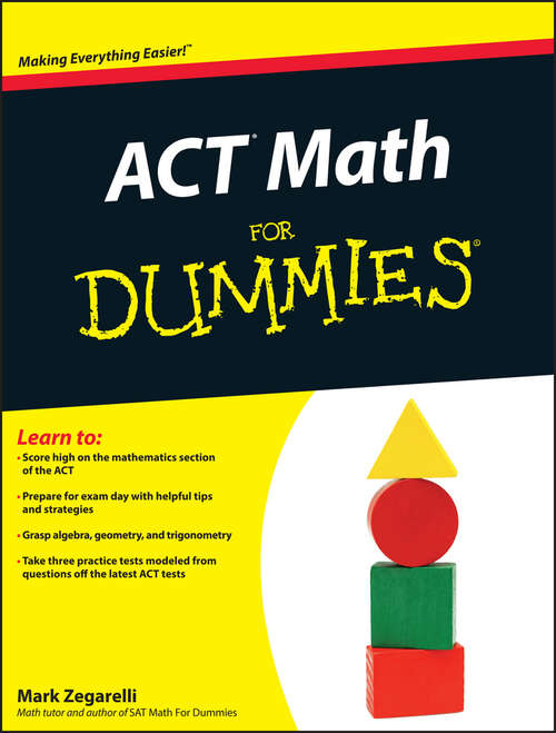 Book cover of ACT Math For Dummies