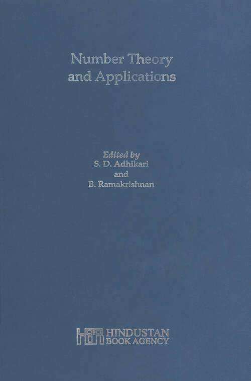 Book cover of Number Theory and Applications: Proceedings of the International Conferences on Number Theory and Cryptography