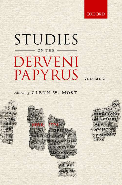 Book cover of Studies on the Derveni Papyrus, volume II