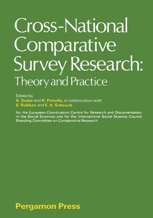 Book cover of Cross-National Comparative Survey Research: Theory and Practice