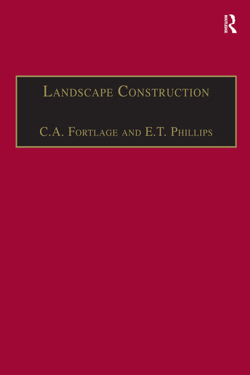 Book cover of Landscape Construction: Volume 2: Roads, Paving and Drainage