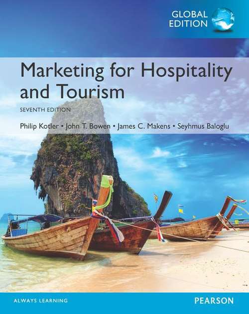 Book cover of Marketing for Hospitality and Tourism, Global Edition (PDF)