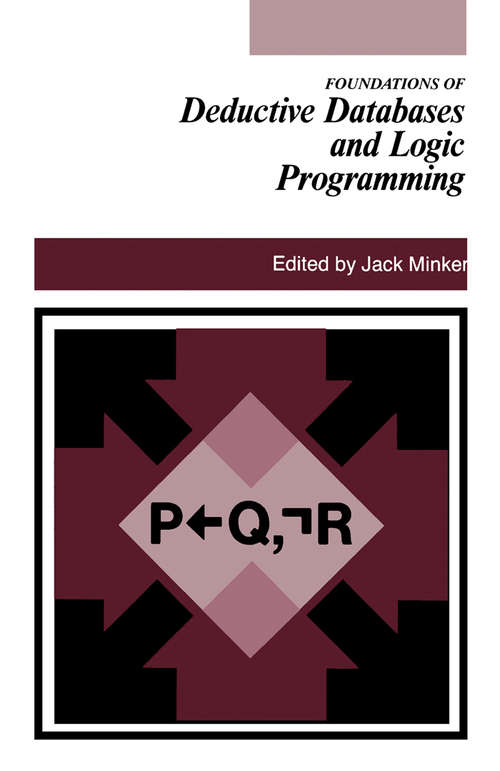 Book cover of Foundations of Deductive Databases and Logic Programming