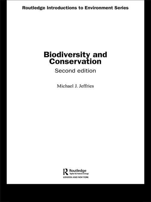Book cover of Biodiversity and Conservation