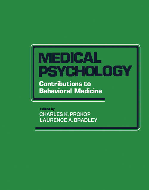 Book cover of Medical Psychology: Contributions to Behavioral Medicine