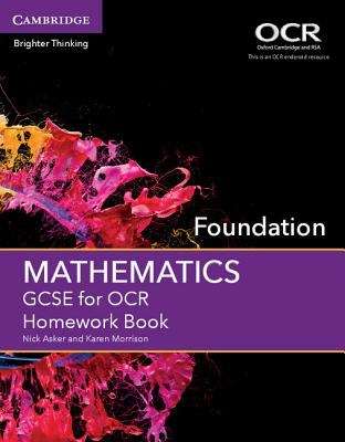 Book cover of Gcse Mathematics For Ocr Foundation Homework Book (Gcse Mathematics Ocr Ser. (PDF))