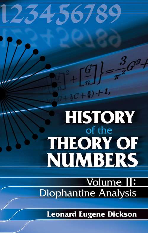 Book cover of History of the Theory of Numbers, Volume II: Diophantine Analysis