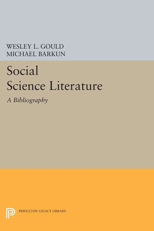 Book cover of Social Science Literature: A Bibliography for International Law