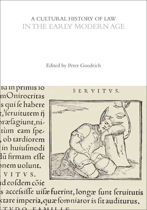 Book cover of A Cultural History of Law in the Early Modern Age (The Cultural Histories Series)