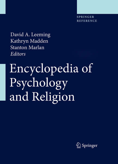 Book cover of Encyclopedia of Psychology and Religion (2010)