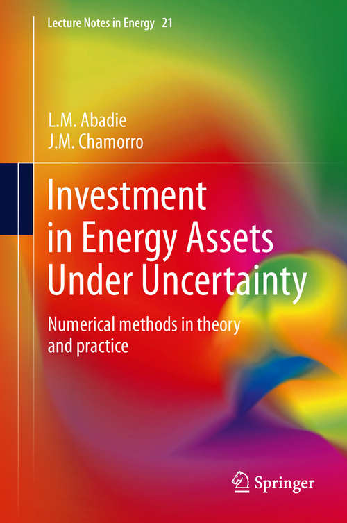 Book cover of Investment in Energy Assets Under Uncertainty: Numerical methods in theory and practice (2013) (Lecture Notes in Energy #21)