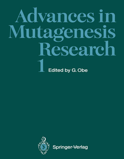 Book cover of Advances in Mutagenesis Research (1990) (Advances in Mutagenesis Research #1)
