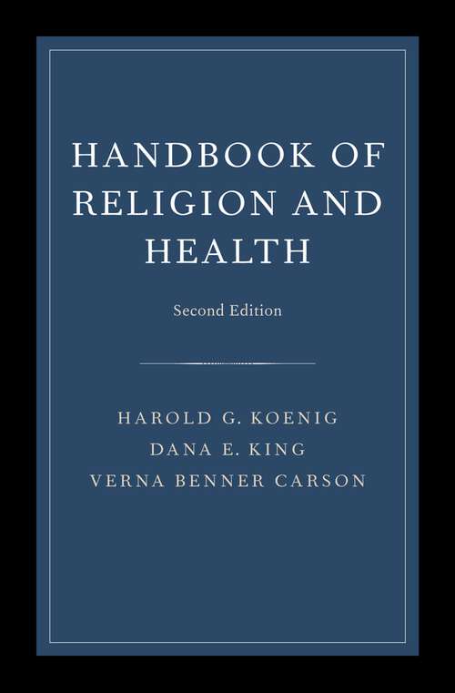 Book cover of Handbook of Religion and Health