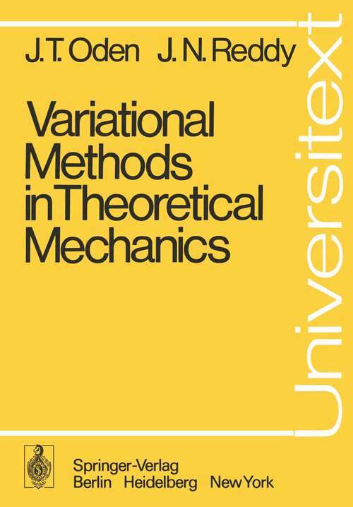Book cover of Variational Methods in Theoretical Mechanics (1976) (Universitext)