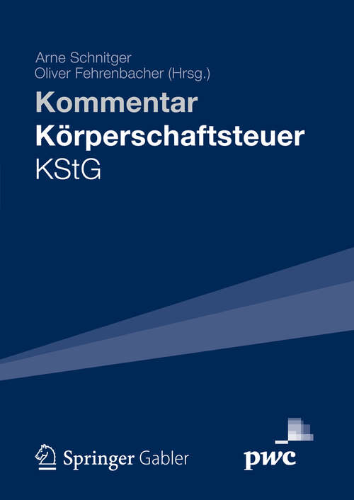 Book cover of Kommentar Körperschaftsteuer KStG: Kommentar (2012)