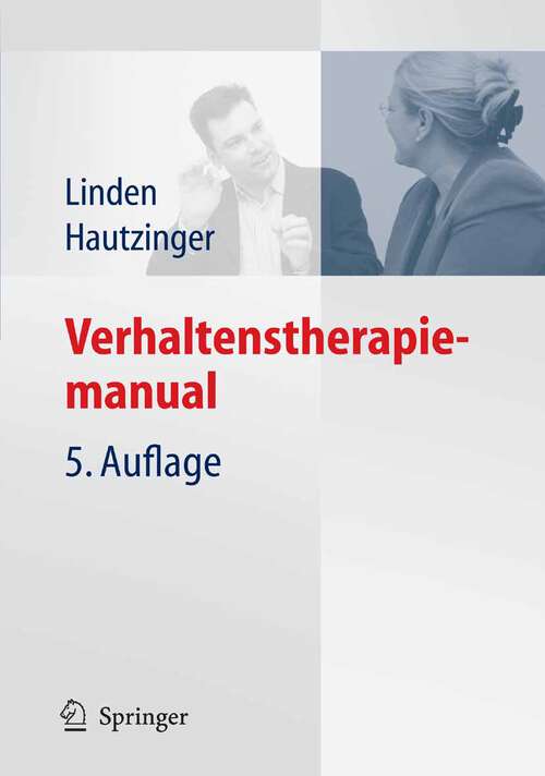 Book cover of Verhaltenstherapiemanual (5. Aufl. 2005)
