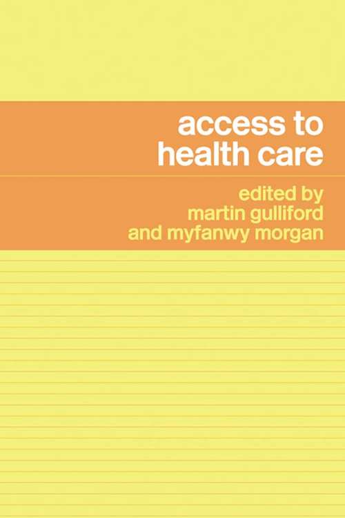 Book cover of Access to Health Care