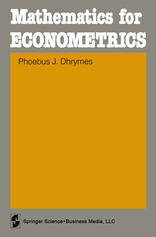 Book cover of Mathematics for Econometrics (1978)