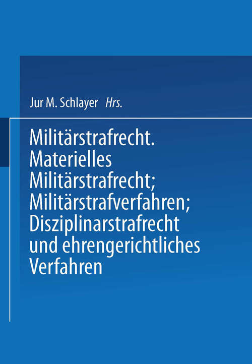Book cover of Heer und Kriegsflotte: Militärstrafrecht (1904)