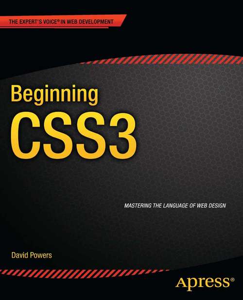 Book cover of Beginning CSS3 (1st ed.)