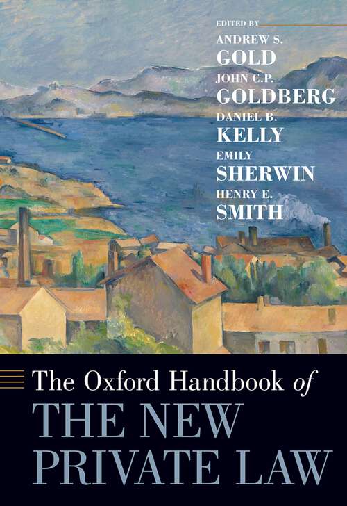 Book cover of The Oxford Handbook of the New Private Law (Oxford Handbooks)