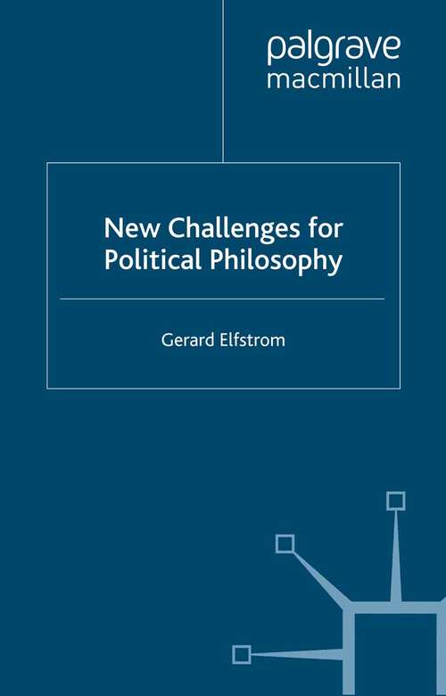 Book cover of New Challenges for Political Philosophy (1997)