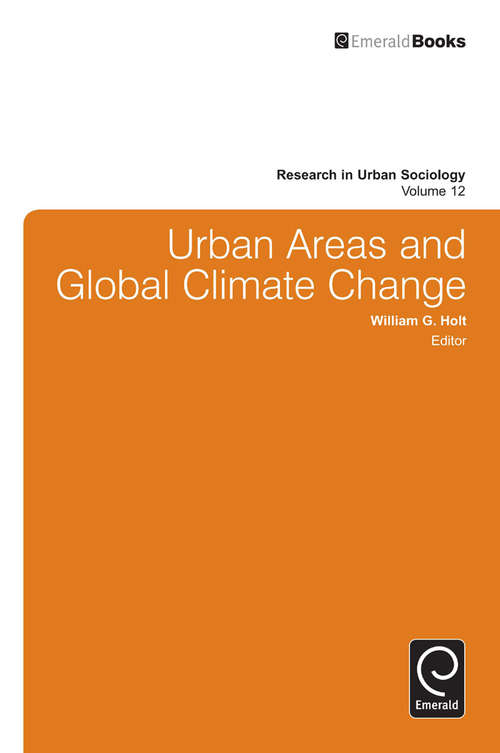 Book cover of Urban Areas and Global Climate Change (Research in Urban Sociology #12)