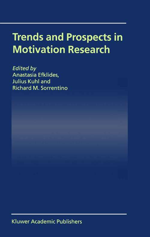 Book cover of Trends and Prospects in Motivation Research (2001)