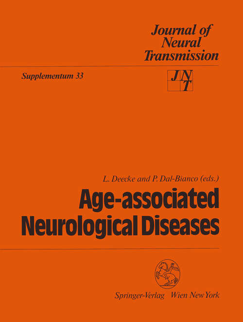 Book cover of Age-associated Neurological Diseases (1991) (Journal of Neural Transmission. Supplementa #33)