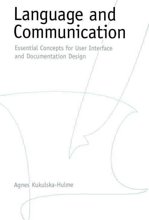 Book cover of Language and Communication: Essential Concepts for User Interface and Documentation Design