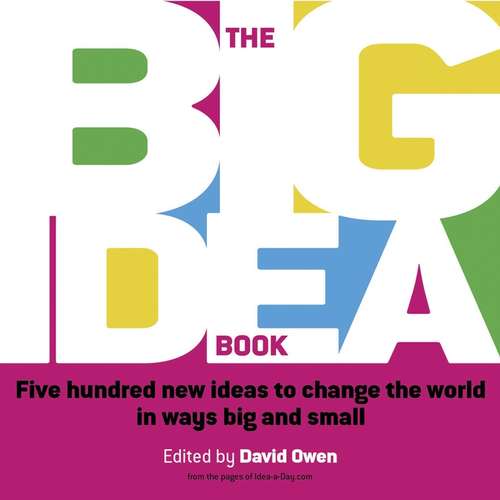 Book cover of The Big Idea Book: Five hundred new ideas to change the world in ways big and small