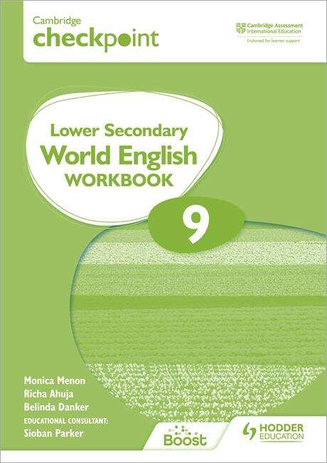 Book cover of Cambridge Checkpoint Lower Secondary World English Workbook 9