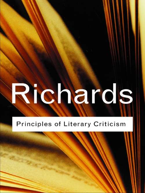 Book cover of Principles of Literary Criticism