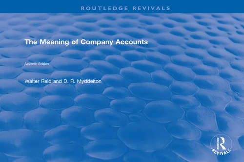 Book cover of The Meaning of Company Accounts